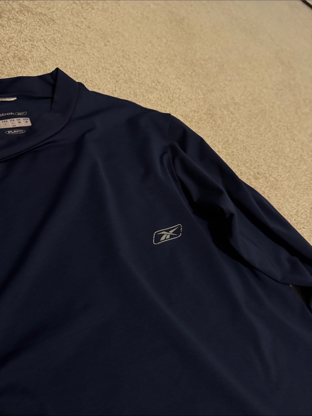 Navy Blue Rebook Long Sleeve Compression - Picture 3 of 3